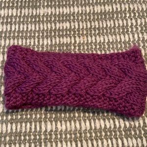 Women’s purple cable knit headband ear warmer EUC